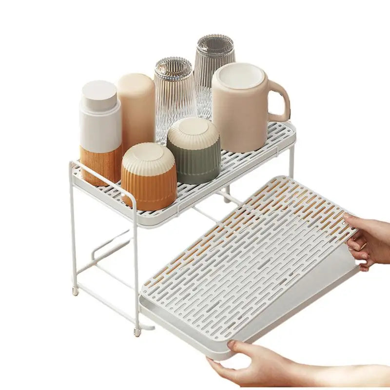 Stackable Dual-layer Kitchen Countertop Dish Rack on Luulla
