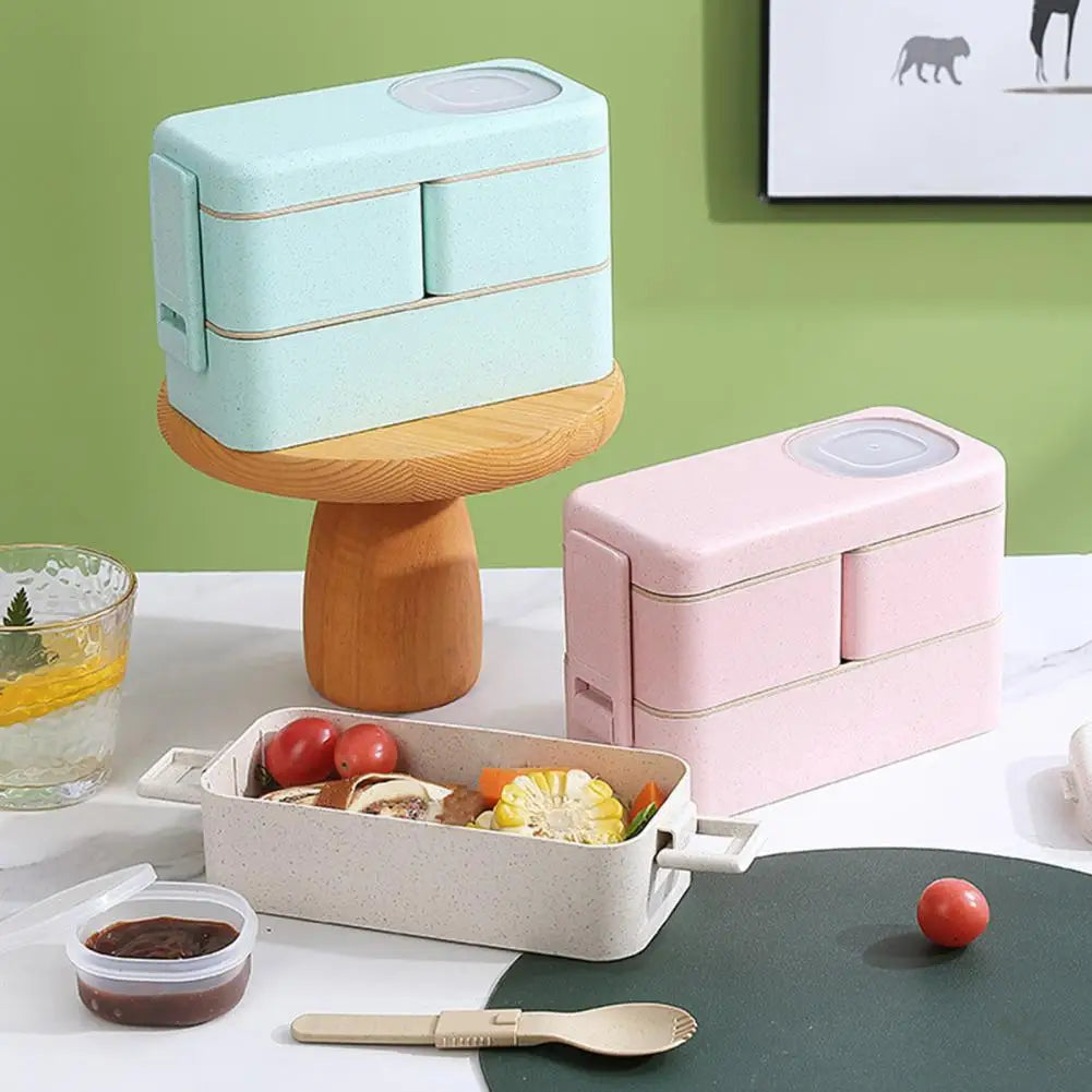 Stackable Leakproof Eco-friendly Two-tier Lunch Box on Luulla