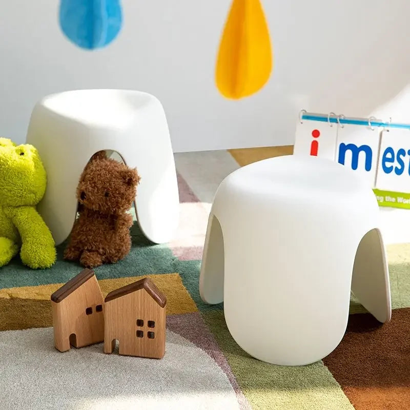Modern Stackable Kids Stool Durable Plastic Design on Luulla