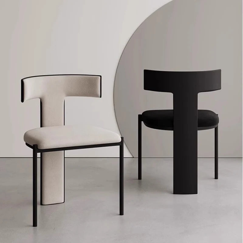 Modern Minimalist Black And White Dining Chair on Luulla