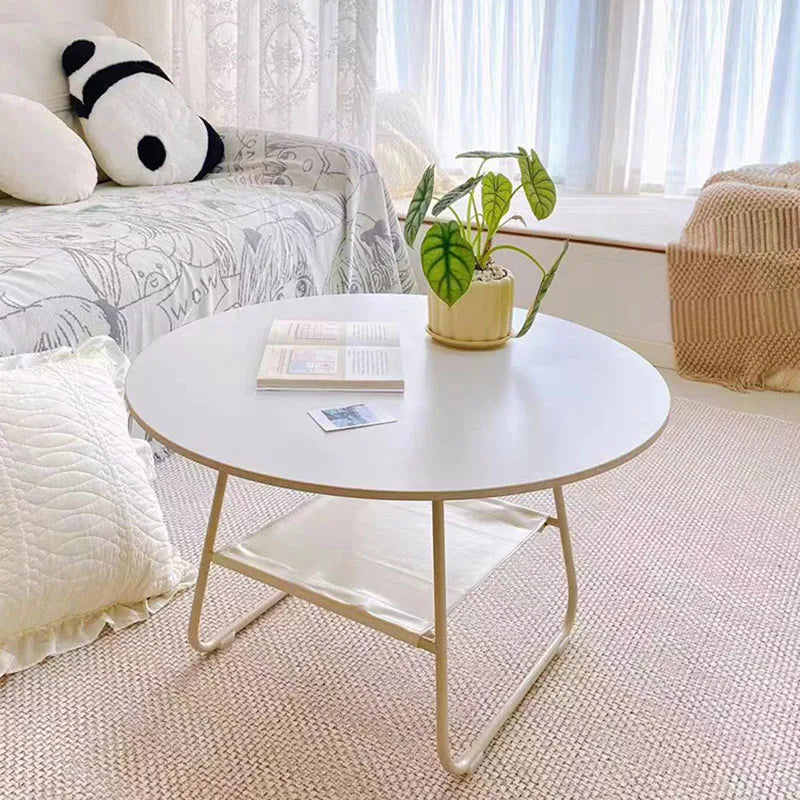Compact Round Table With Sturdy Metal on Luulla